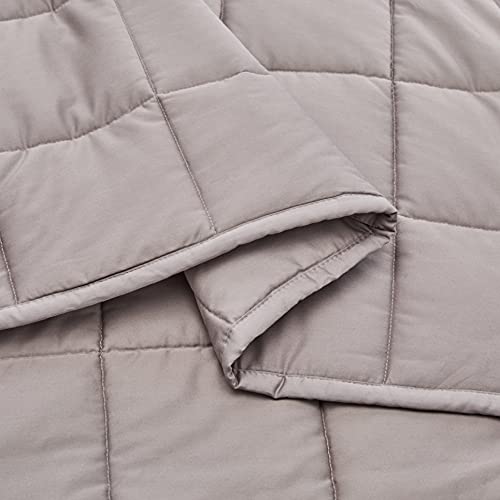 Amazon Basics - Manta de algodón con peso, para todas las estaciones, 5,4 kg, 120 cm x 180 cm (individual), gris oscuro