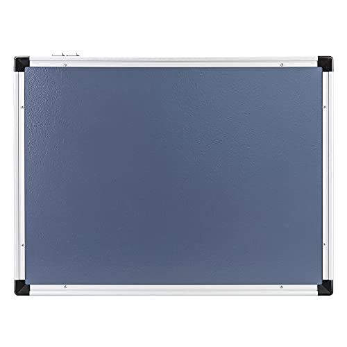 Amazon Basics - Pizarra blanca magnética con bandeja para rotuladores y marco de aluminio, 60 cm x 45 cm