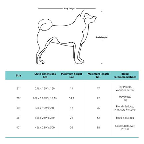 Amazon Basics – Transportín para mascotas abatible, transportable y suave de gran calidad, 91 cm, Gris