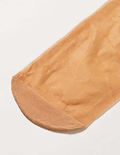 Amazon Brand - HIKARO - PACK 5 Pares de Mini Medias, Tobilleras de Verano, Medias de Mujer, Calcetines de Mujer Transparentes, 20 DEN, Negro, Natural (Natural)