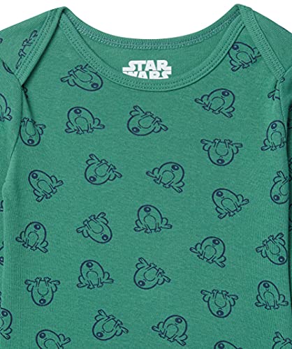 Amazon Essentials Baby Disney Star Wars Marvel Long-Sleeve Bodysuits Conjunto de Traje y Vestido, Paquete de 5 niño, 0 Meses