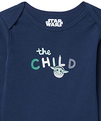 Amazon Essentials Baby Disney Star Wars Marvel Long-Sleeve Bodysuits Conjunto de Traje y Vestido, Paquete de 5 niño, 0 Meses
