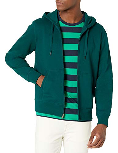 Amazon Essentials Big & Tall Full-Zip Hooded Fleece Sweatshirt Sudadera con Capucha, Verde Bosque, M