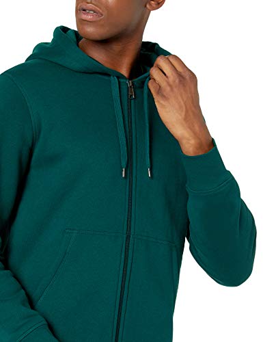 Amazon Essentials Big & Tall Full-Zip Hooded Fleece Sweatshirt Sudadera con Capucha, Verde Bosque, M