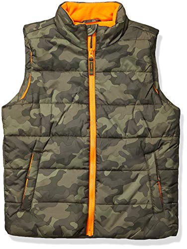 Amazon Essentials Heavy-Weight Puffer Vest Down-Outerwear-Vests, Camuflaje, XS