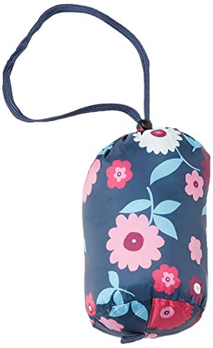 Amazon Essentials Light-Weight Water-Resistant Packable Mock Puffer Jackets Chaqueta, Azul Marino, Floral, 10 años