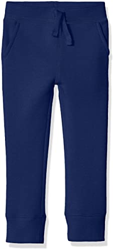 Amazon Essentials - Pantalón de chándal con forro polar para niño, Azul (Navy), US S (EU 116 CM)
