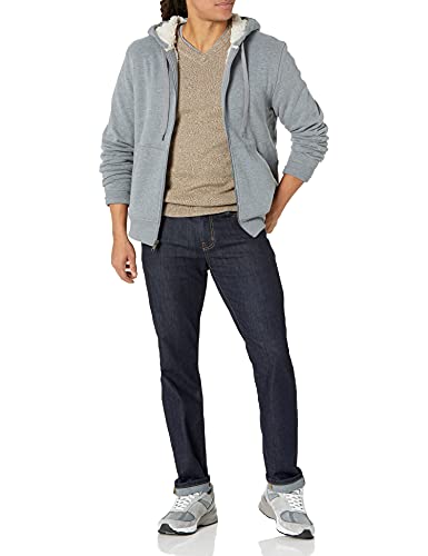 Amazon Essentials Sherpa Lined Full-Zip Hooded Fleece Sweatshirt Novelty-Hoodies, Gris Claro, US (EU XL-XXL)