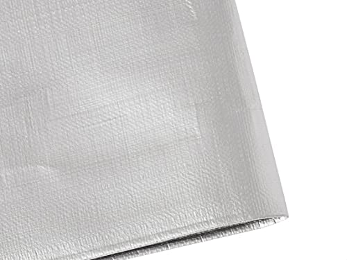 AmazonCommercial - Lona impermeable de poliéster multiusos, 3 x 3,65 m, 0,254 mm de espesor, marrón y plateado, pack de 2 unidades