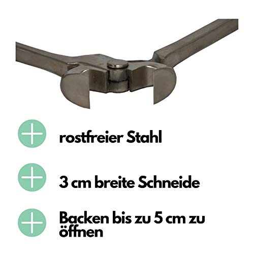 Amesbichler Reitsport AMKA - Alicates para herradura de 15 pulgadas (acero inoxidable, 39 cm de longitud total)