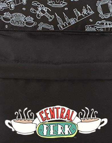 Amigos Niños Mochila Central Perk Logo para niñas y niños Negro Zip Un tamaño