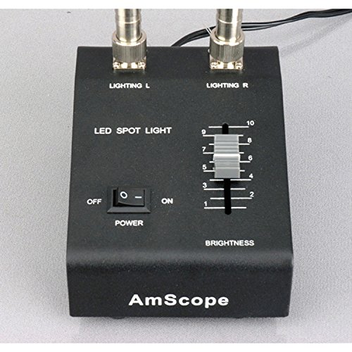 AmScope LED-6W Potente doble 6 vatios LED cuello de ganso Iluminador
