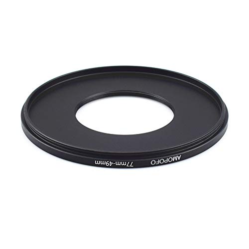 Anillo adaptador de filtro de 77 mm a 49 mm, anillo adaptador de filtro de 77 mm a 49 mm, para objetivo de cámara con rosca de filtro de 77 mm a 49 mm