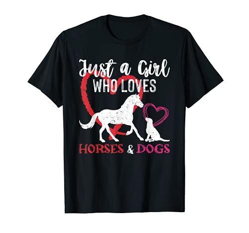 Animal Jinete Sólo Una Chica Que Ama Los Caballos Y Perros Camiseta