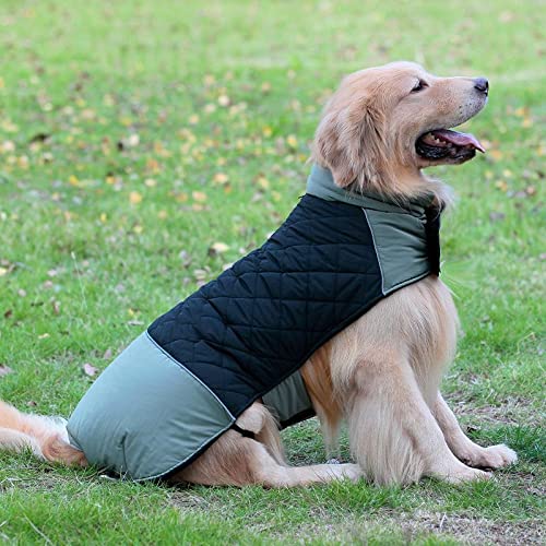Anlrion Abrigo grande para perro impermeable con chaqueta cálida de invierno, abrigo de invierno para perro, cálido, cálido, cálido, cálido, de plumas para Labrador Golden Retriever Perro Husky