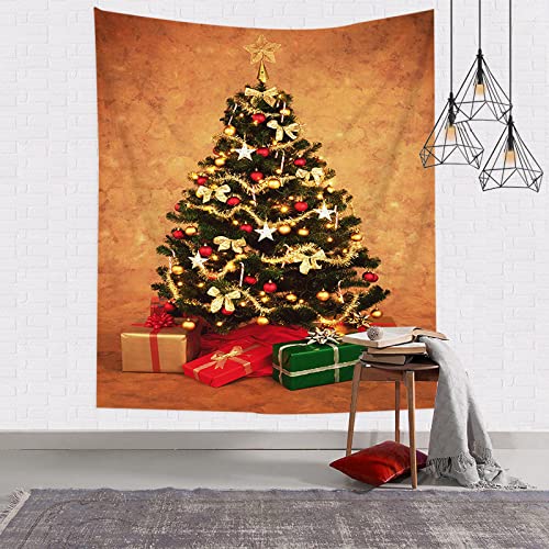 Año nuevo árbol de Navidad tapiz de montaje en pared cartel bohemio decoración del hogar manta tela colgante A12 180x200cm