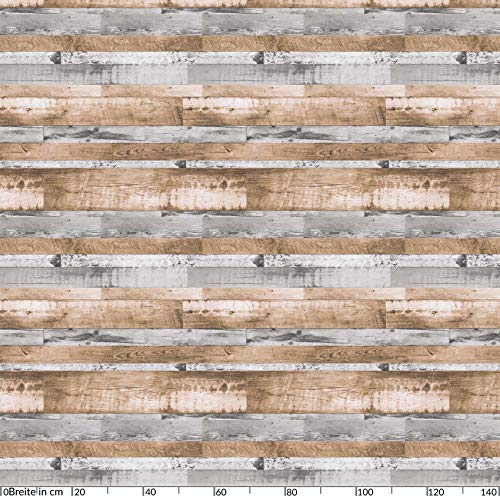 ANRO Mantel de hule lavable, de madera, color gris y marrón, 100 x 140 cm