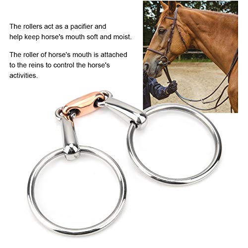 Aoutecen Equipamiento para Caballos, Brida De Boca De Caballo Bitless Acero Inoxidable Dos Tamaños para Caballos Jóvenes(11,5)