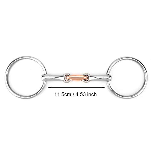 Aoutecen Equipamiento para Caballos, Brida De Boca De Caballo Bitless Acero Inoxidable Dos Tamaños para Caballos Jóvenes(11,5)