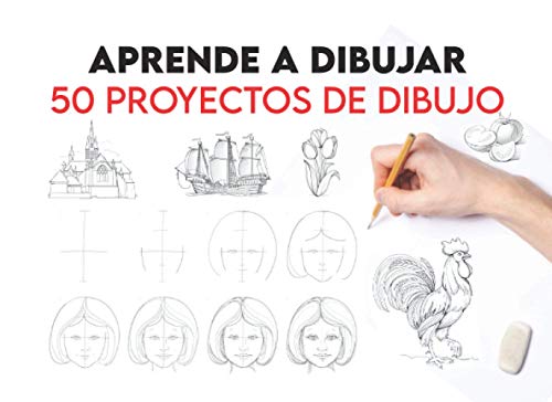 Aprende a Dibujar 50 Proyectos de Dibujo: Paso a Paso (Libros de Dibujo para Principiantes) yo Aprendo Dibujar / Cuaderno de Dibujo Profesional / Dessineo Aprende a Dibujar / Cómo Atraer a la Gente