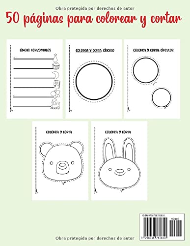 Aprender a Recortar Principiantes, Libro de Actividades para niños: Aprender a usar las tijeras para niños a partir de 3 años (Debutantes) | 50 páginas para colorear y cortar