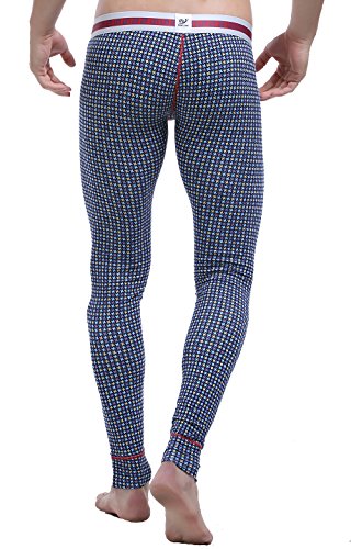 ARCITON Hombre Pantalones Largos Calzoncillos Cómoda y Suave Ropa Interior Térmica Hombre Leggins M(Cintura: 73cm-81cm) 5005CKU Estrella Azul