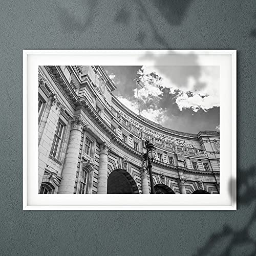 Arco del Almirantazgo - Foto de Londres | Arte de pared de Londres | Gran Bretaña | Blanco y Negro | Fotografía de la ciudad Marco Negro Sin Montura A4
