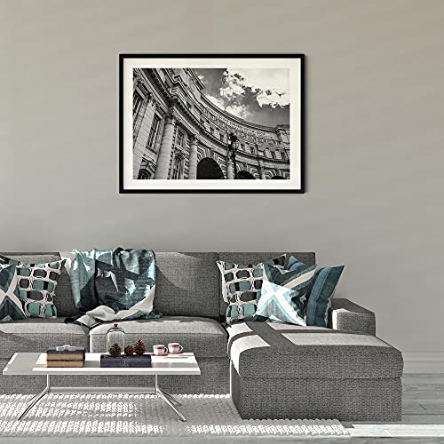 Arco del Almirantazgo - Foto de Londres | Arte de pared de Londres | Gran Bretaña | Blanco y Negro | Fotografía de la ciudad Marco Negro Sin Montura A4