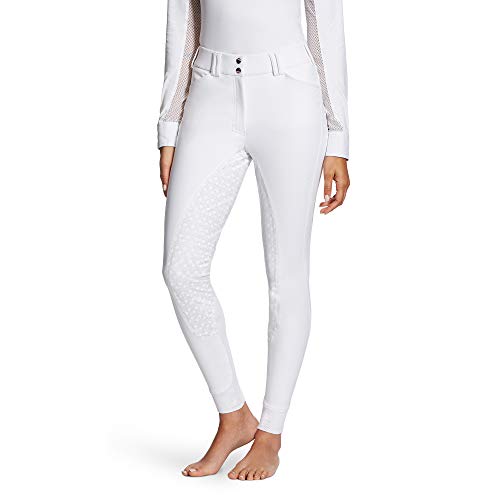 ARIAT Pantalón de Asiento Completo para Mujer Tri Factor Grip Blanco