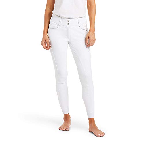 ARIAT Tri Factor X Grip - Pantalón de asiento completo para mujer, color blanco 32