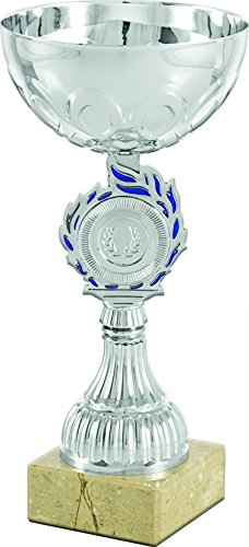 Art-Trophies AT81193 Trofeo Deportivo, Plateado/Azul, Talla Única