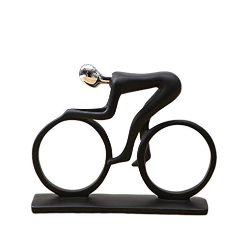 Artibetter 1Pc Bicicleta Ciclista Estatua Bicicleta Corredor Jinete Figurilla Bicicleta Jinete Estatua Artesanía Decorativa para La Estatua de La Decoración del Hogar