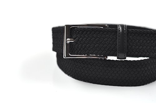 Ashford Ridge 33mm (1.25") cinturón elástico negro (tamaños 80cm - 100cm)
