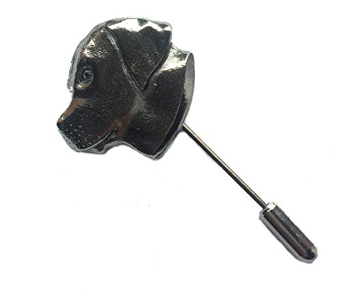 Asteria Accessories Pin de Solapa con Cabeza de Labrador (Broche para Sombrero), Hecho a Mano en Inglaterra a Partir de Peltre inglés Fino