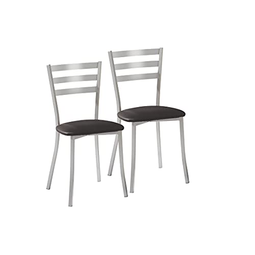 ASTIMESA SCRRNE Dos sillas de Cocina, Metal, Negro, Altura de Asiento 45 cms