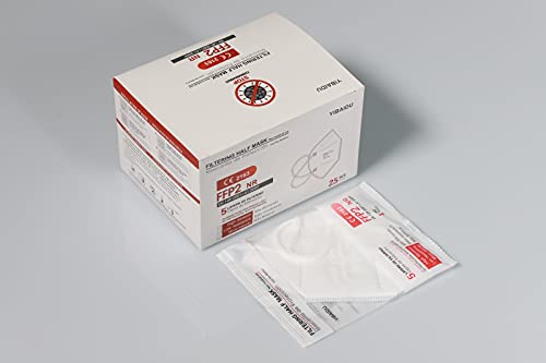 ASTORMEDIC Mascarillas FFP2 Yibaidu - Homologadas CE- para Adultos [25 unidades] Mascarilla de Protección con 5 capas. Alta eficiencia filtración bacteriana. Color Blanco. Envase Individual