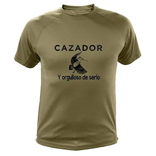 AtooDog Camiseta de Caza Cazador y Orgulloso de Serlo, Becada - Ideas Regalos (30225, Verde, XL)