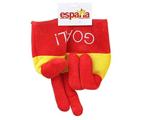 Atosa-24188 Atosa-24188-Gorro Dedos España-Mundial De Fútbol Y Deportes, Color Rojo y Amarillo (24188)