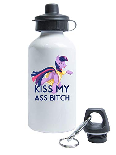 Atprints Kiss my Ass btch Pony Styled Art Frasco de Botella de Agua turístico