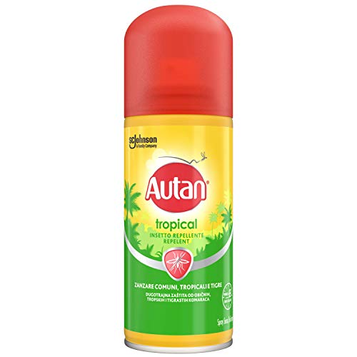 Autan® Tropical Repelente en Spray - Protege de mosquitos (comunes, tropicales y tigre) e insectos, 100ml