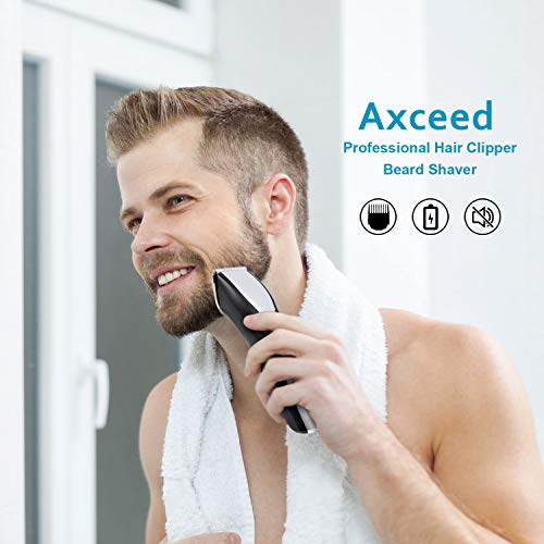 Axceed Máquina Cortar Pelo Profesional, Recortadora Barba y Cortapelos, Recortador IPX7 Impermeable