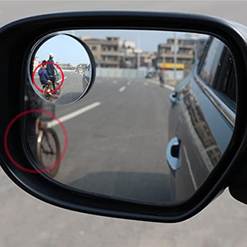 Ba30DEllylelly Espejo retrovisor de automóvil Espejo de Zona ciega de visión Auxiliar Espejo Redondo pequeño sin Montura Espejo Gran Angular de Marcha atrás