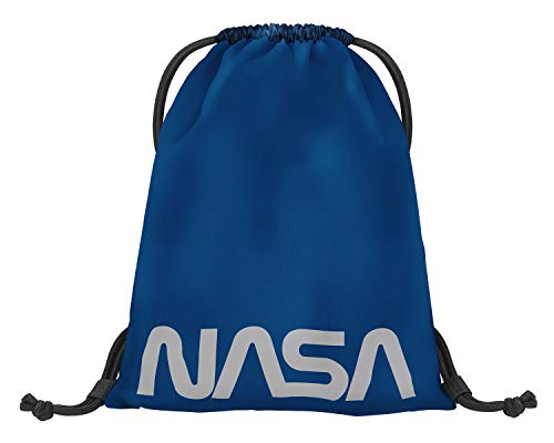 baagl Bolsa de deporte para niños, bolsa impermeable para zapatos para niños, escuela y guardería, bolsa de deporte, A, NASA azul., 34x42cm