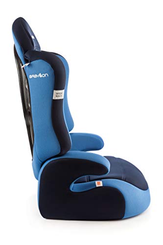BABYLON silla coche grupo 2-3 Magnet silla bebe coche baby, silla de bebe para coche Niños 15-36 kg (3 a 12 años). silla coche sin isofix fabricada en Europa ECE R44/04 azul