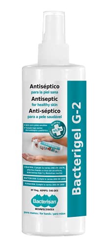 BACTERISAN Bacterigel G-2 500ml | Desinfectante para manos autosecante | Antiséptico para la piel sana | Testado bajo control dermatológico y pediátrico | Virucida