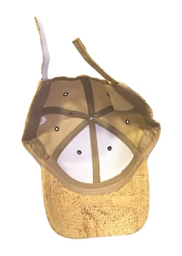 Bags Mundo -Corcho Portugués Premium-Gorra Basebal- Corcho Trendy - Gorra Snapback- Sombrero de Corteza de Corcho portugués-Gorra -Natural y Durable - Corcho Portugués - Marrón o beige-G56-002