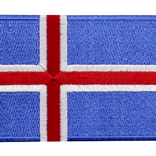 Bandera de islandia Parche Bordado de Aplicación con Plancha