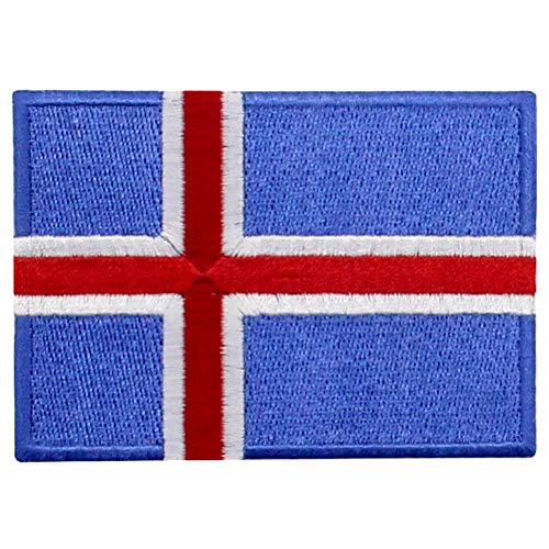 Bandera de islandia Parche Bordado de Aplicación con Plancha