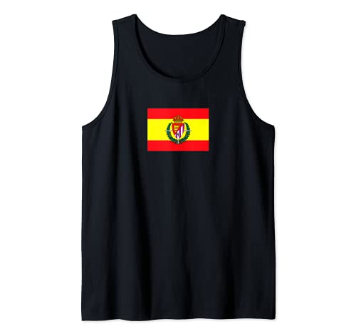 Bandera España y escudo del Real Valladolid - Fútbol Pucela Camiseta sin Mangas