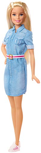 Barbie Dreamhouse Adventure muñeca rubia con vestido vaquero y accesorios, regalo para niñas y niños 3-9 años (Mattel GHR58) , color/modelo surtido